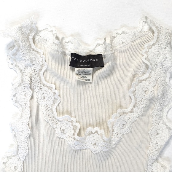 Rosemunde silk cotton lace ribbed tank top - Picture 5 of 10